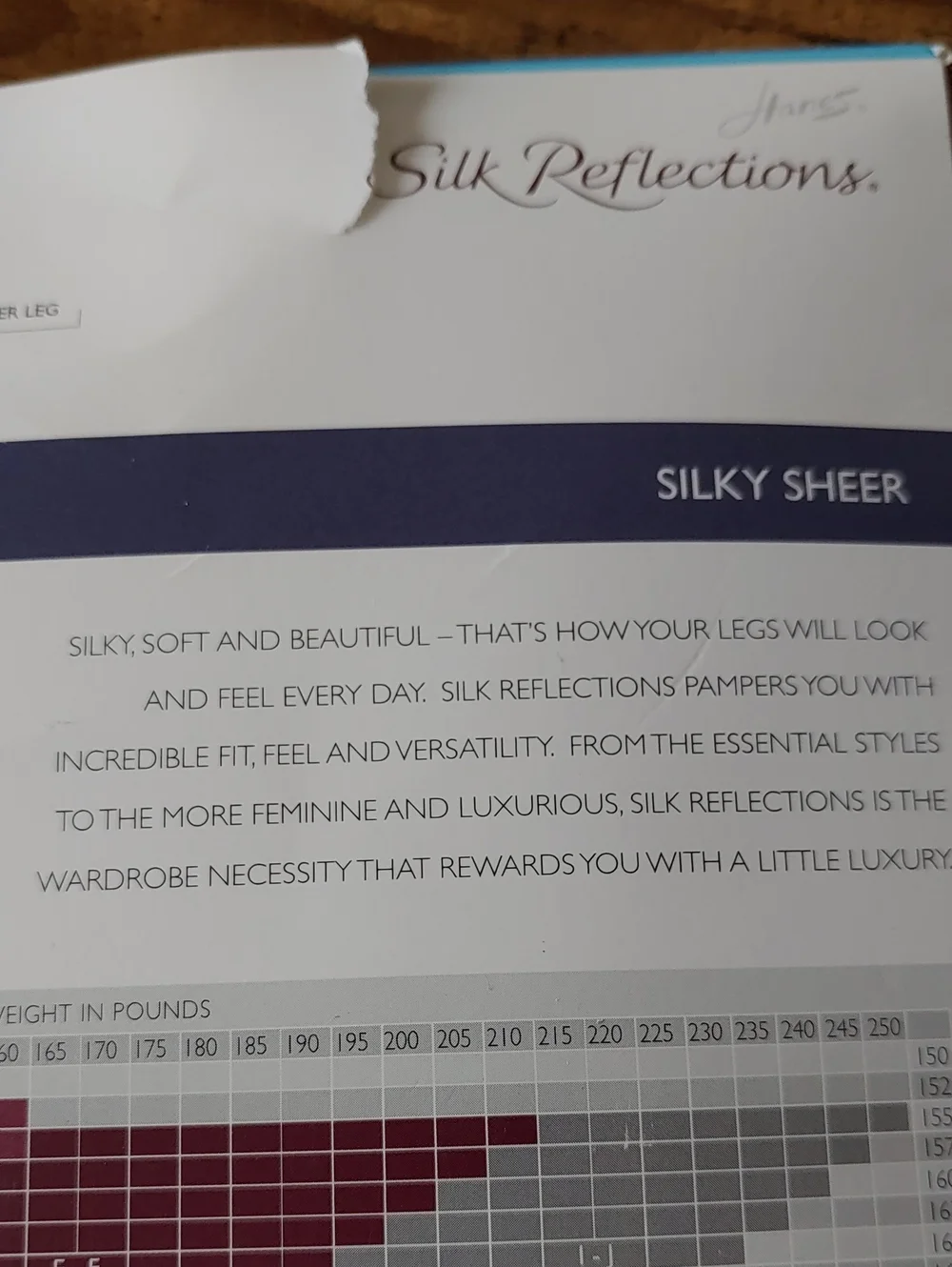 NWT Hanes Silk Reflections Sz EF Sheer Barely Black Control Top Pantyhose